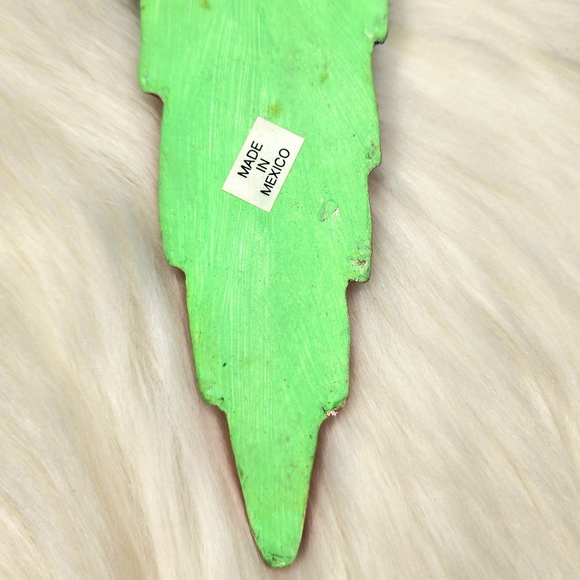 Vintage Mccaw Parrot Papier Mache Wall Hanging Hand Painted in Mexico - Picture 10 of 10